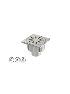 Komple Paslanmaz Yer Sifonu / Süzgeci Alttan Çıkışlı 10*10 Q50