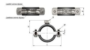 Doğalgaz Boru Kelepçesi Somunlu 2''