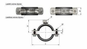 Doğalgaz Boru Kelepçesi Somunlu 6''