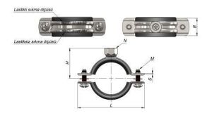 Doğalgaz Boru Kelepçesi Somunlu 8''