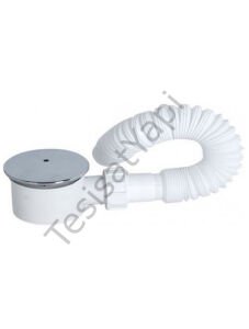 Plastik Duş Troblemi Körüklü Krom Tapa Q50 / 80 mm