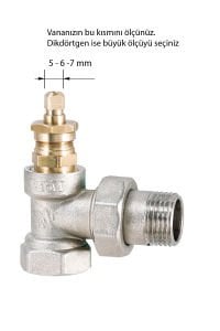 Radyatör/Petek Vana Volanı / Başlığı Vidalı 6 mm