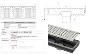 Otopark Sifonu Paslanmaz 200*500 Q100