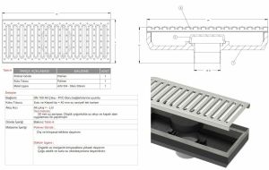 Otopark Sifonu Paslanmaz 200*500 Q100