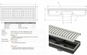 Otopark Sifonu Paslanmaz 200*500 Q100