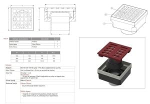 Otopark Sifonu Paslanmaz 20*20 Q100