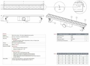 Paslanmaz Duş Kanalı / Izgarası Paslanmaz Çerçeveli 60 cm