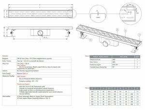 Paslanmaz Line Duş Kanalı / Izgarası 60 cm