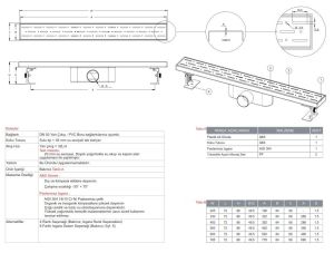 Paslanmaz Line Duş Kanalı / Izgarası 60 cm