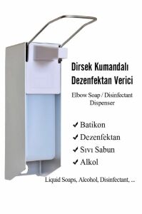 Paslanmaz Sıvı Sabunluk Dezenfektanlık Hastane Tipi 1000 ml
