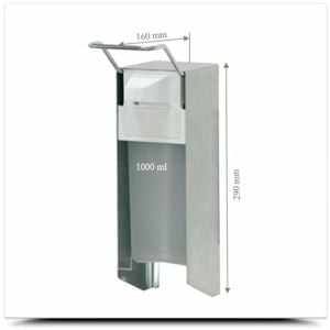 Paslanmaz Sıvı Sabunluk Dezenfektanlık Hastane Tipi 1000 ml