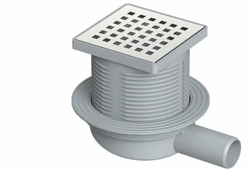 Yükseklik Ayarlı Paslanmaz Yer Sifonu / Süzgeci 15*15 Q32