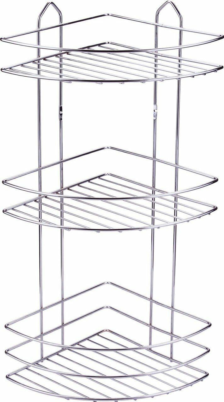 Metal Tel Köşe Şampuanlık Üçlü 22X22