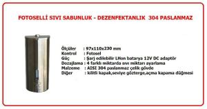 Fotoselli / Sensörlü Sıvı Sabunluk Dezenfektanlık Krom