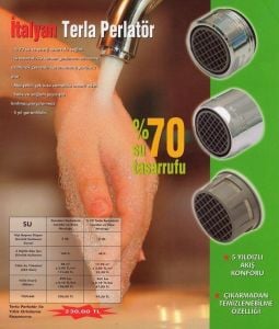 Perlatör %70 Su Tasarruflu 7 Lt Akışlı