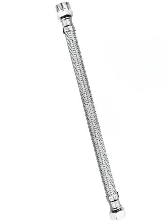 Çelik Fleks Bağlantı Hortumu 3/8 Nipel-3/8 Rakor 100 cm