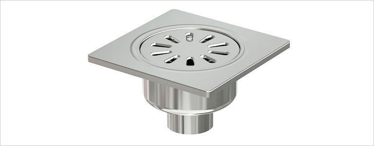 Komple Paslanmaz Yer Sifonu / Süzgeci Alttan Çıkışlı 15*15 Q70