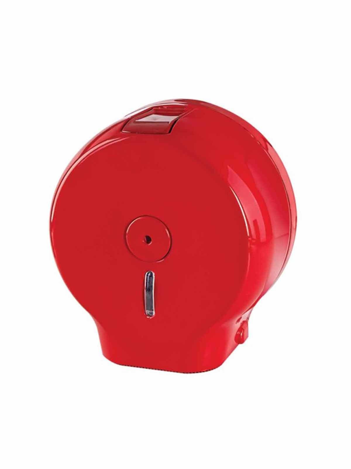 Plastik Tuvalet Kağıt Dispenseri Jumbo Kırmızı Q27 cm