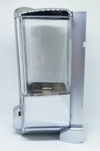 Plastik Sıvı Sabunluk Duvar Tipi Şeffaf Krom 500 ml