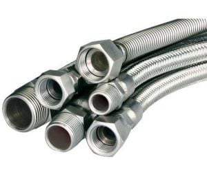 Çelik Fleks Bağlantı Hortumu Ekstra 1/2 Nipel-3/4 Rakor 60 cm