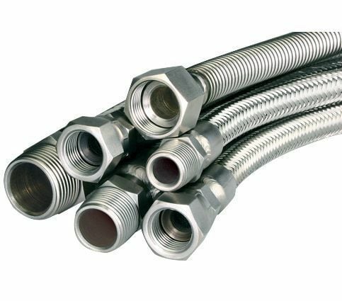Çelik Fleks Bağlantı Hortumu Ekstra 1/2 Nipel-3/4 Rakor 70 cm