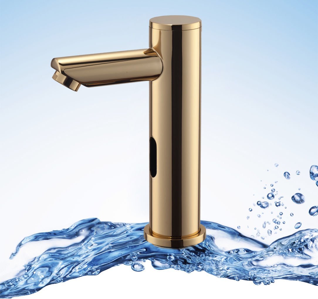 Fotoselli / Sensörlü Lavabo Bataryası Option Altın Çift Su Girişli