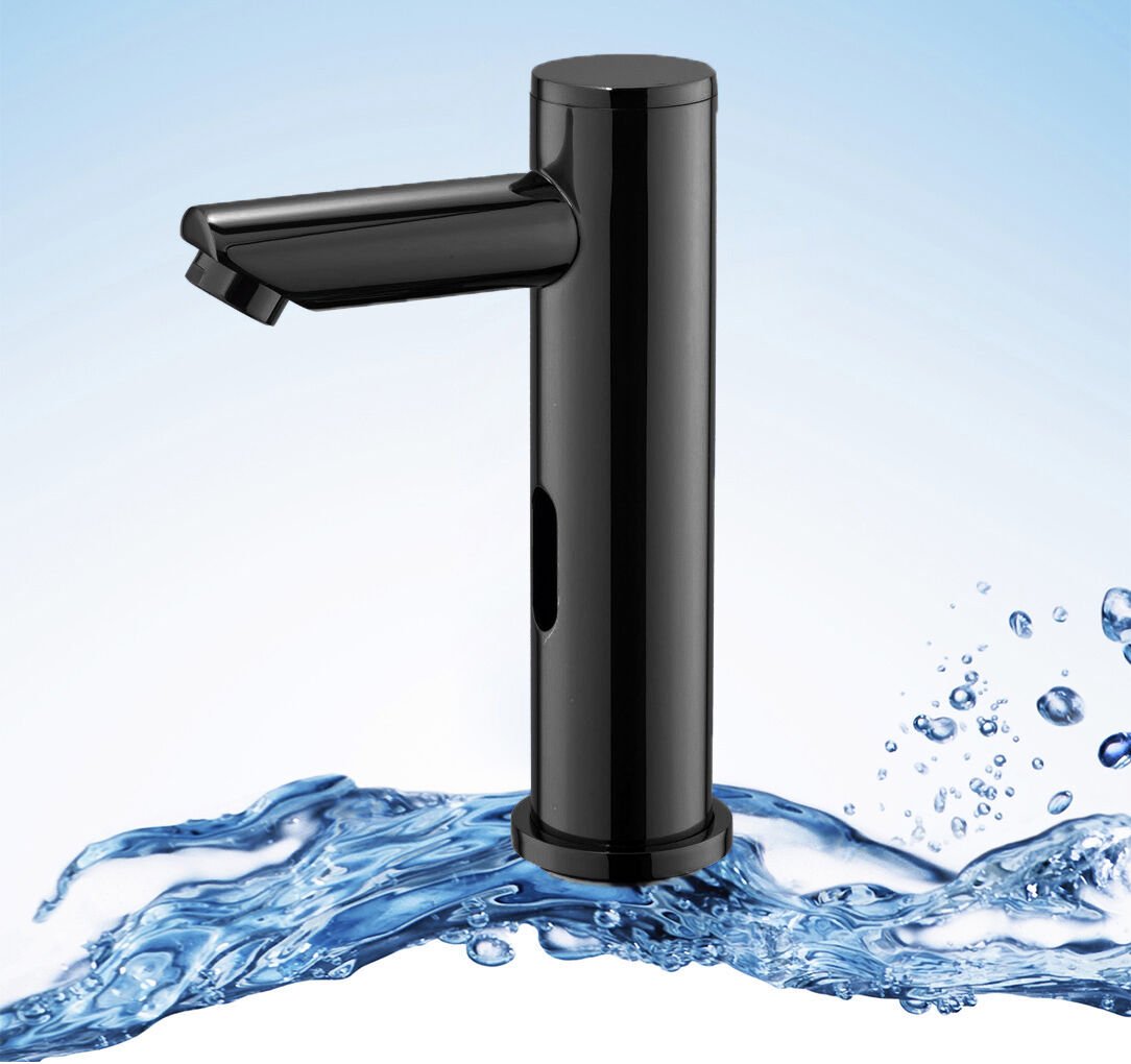 Fotoselli / Sensörlü Lavabo Bataryası Option Siyah Çift Su Girişli