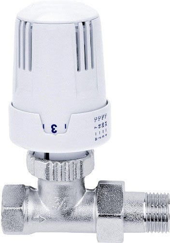 Termostatik Düz Radyatör Vanası 1/2