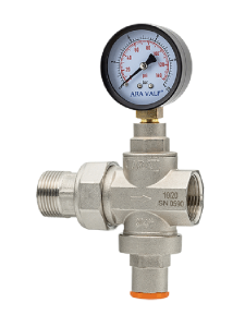 Basınç Düşürücü Rakorlu Manometreli DN15-1/2