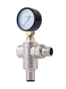 Basınç Düşürücü Rakorlu Manometreli DN15-1/2