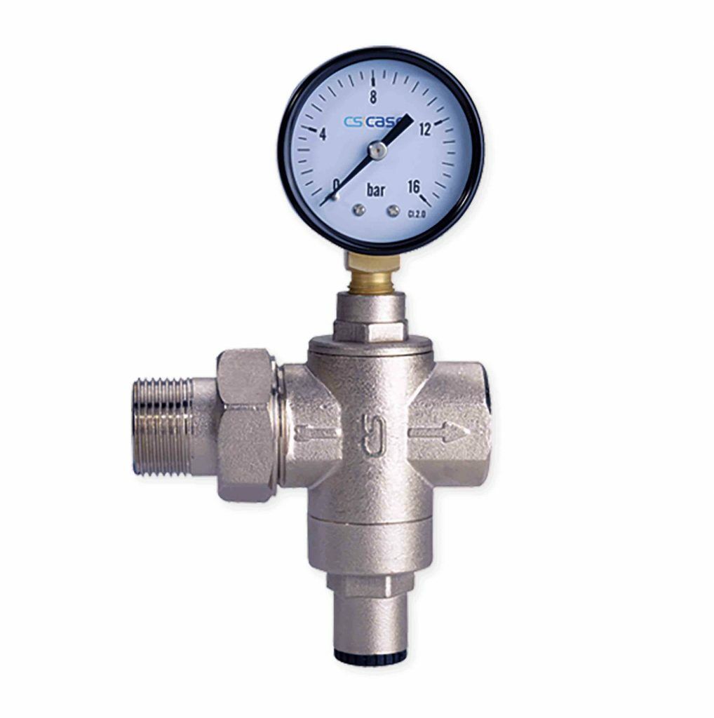 Basınç Düşürücü Rakorlu Manometreli DN15-1/2