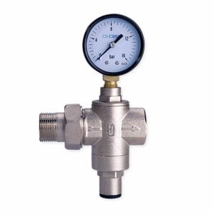 Basınç Düşürücü Rakorlu Manometreli DN15-1/2