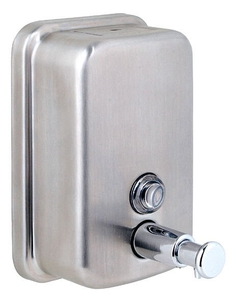 Paslanmaz Sıvı Sabunluk Pirinç Pompalı 500 ml