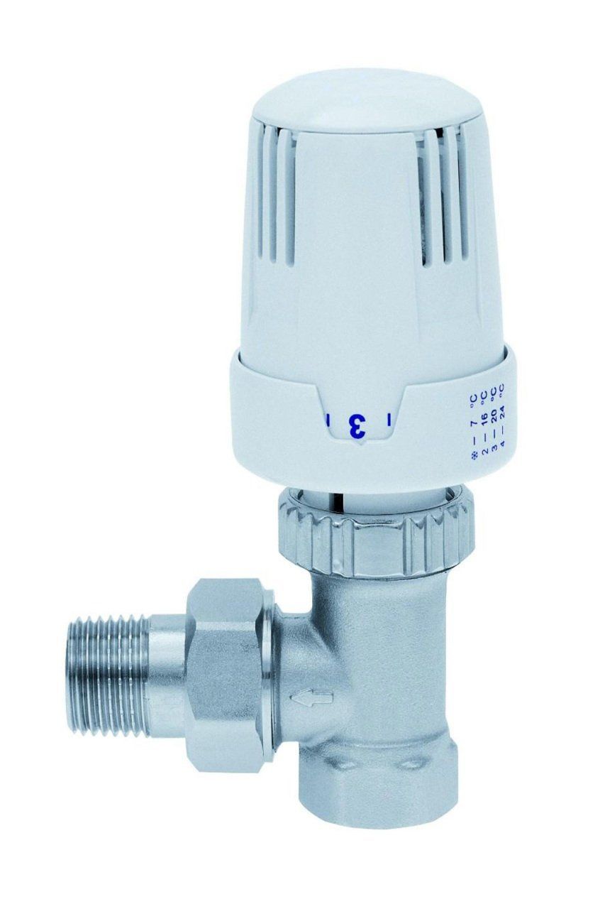 Termostatik Köşe Radyatör Vanası 1/2