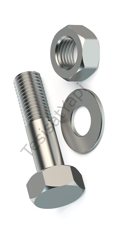 Çelik Civata + Somun + Pul Set Flanş için M14x70 mm